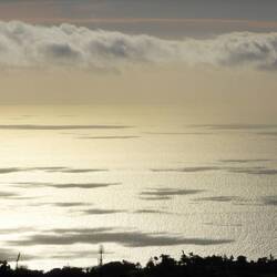 Taken about 9.40am so sun still low down shows shadows of the clouds on the sea