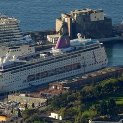 Our ship 'Ambient' Nesled in the harbour