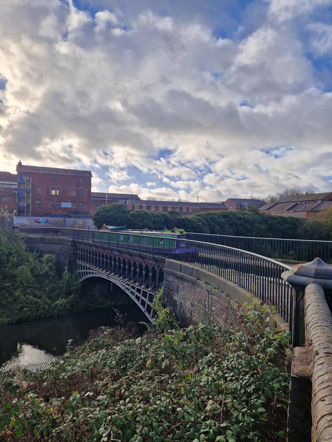 Crossing the aqueduct to exit the Engine Arm