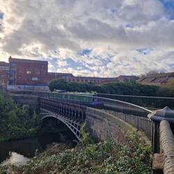 Crossing the aqueduct to exit the Engine Arm