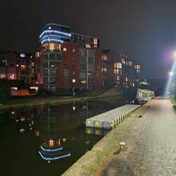 Our mooring spot outside the Roundhouse Distillery