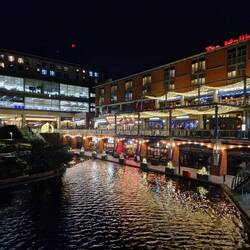 The Mailbox all dressed up for Christmas