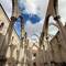 Ruins of the church that lost its ceiling in the earthquake
