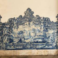 Intricate hand painted tiles