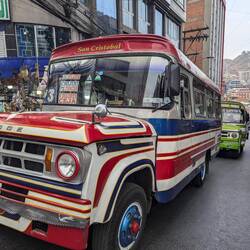The colourful buses of La Paz