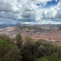 Ausblick vom Cristo Blanco auf Cusco