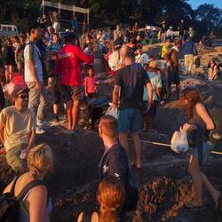 Wir warten auf die Rucksäcke