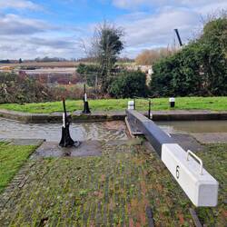 An HS2 development site beyond this lock