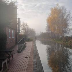 The Dog and Doublet with Rainboat in the distance