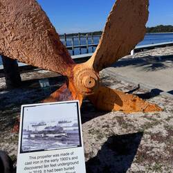 This propellor was at the Marina we filled up at