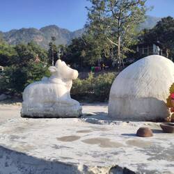 Sacred cow (???) altar at the river banks