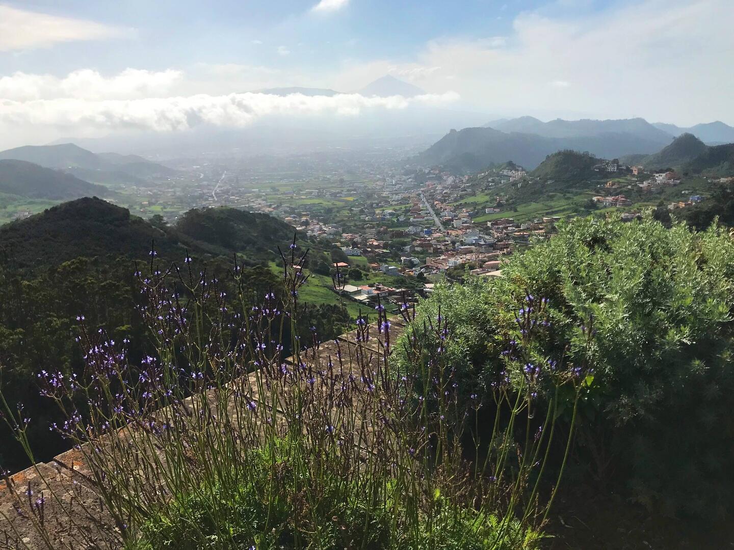 Vom Mirador de Jardina gibt es einen schönen Blick auf La Laguna und den Teide.