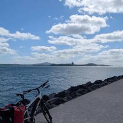 Along one of the many bike routes/cycle ways in Aukland