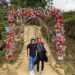 Der Eingang zur Hochzeitsparty