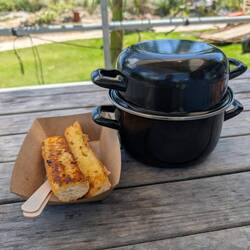 Some toasted garlic bread and wait