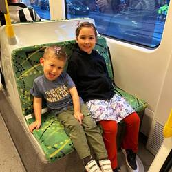 Our 2 butterflies... and one of them got a haircut finally