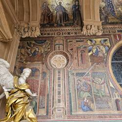 Mosaïque du XIII de la loggia d'où le pape bénit les fidèles...
