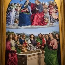 Un des derniers tableaux de Raphaël : le couronnement de la Vierge