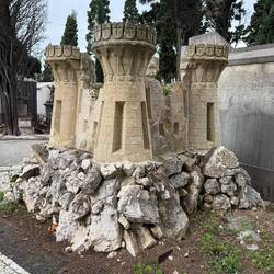 Some graves look like castle or houses