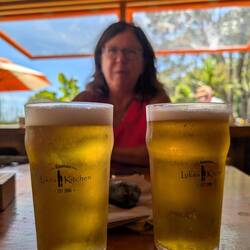 Audrey had to pale ale and I had an IPA