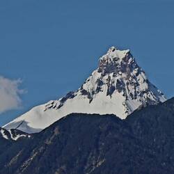 Puntiagudo Volcano. Its peek is partially collapsed and reminds me of the Swiss Matterhorn.