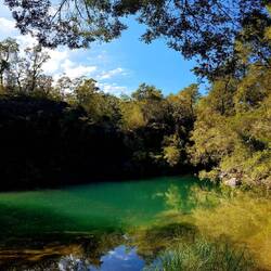 Wonderful lake near Salto del Petrohué.
