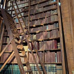 Hinter den Regalen sind Lesekammern versteckt, wo man bissl mehr Licht hat 🤓📚📖