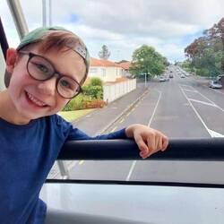 1,5 hours in the 2. Floor of our Bus