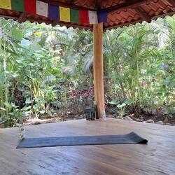 Yogastunde um die Ecke