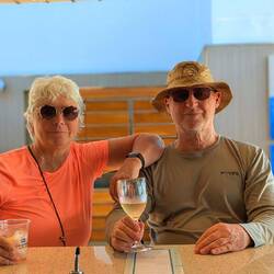 Unser erstes Glas im "Vipe Beach Club"