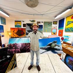 Diego and his business partner's art gallery - bringing Exmouth to Trapani