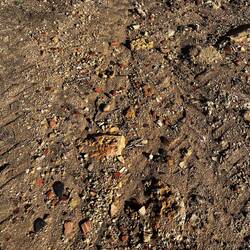 All day walking on broken terracotta tilled and shards of broken pottery - after excavation