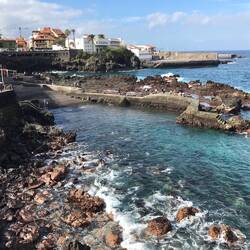 Eine kleine Schwimmmöglichkeit, der Playa San Telmo.