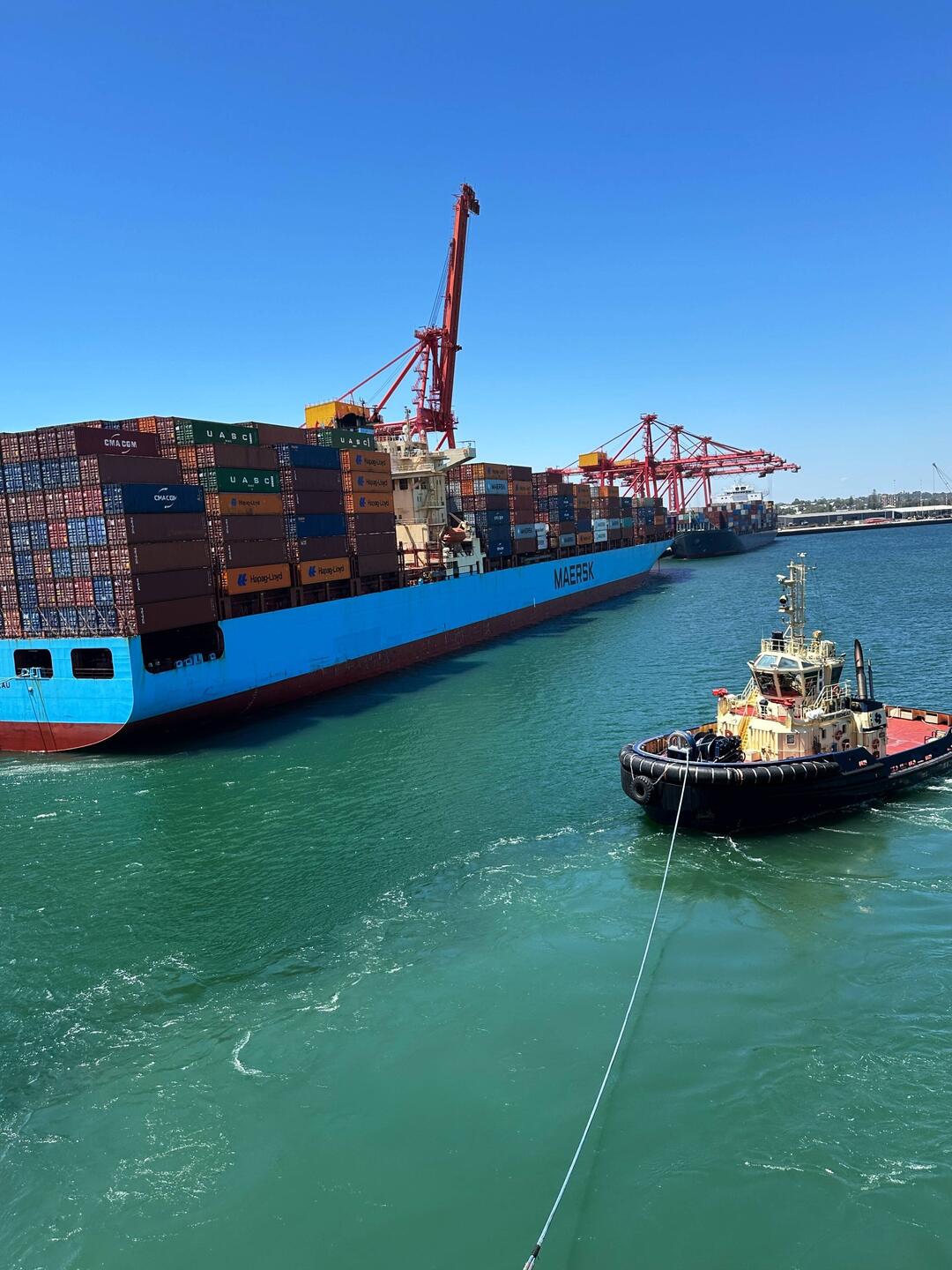 We are pulled out into the channel