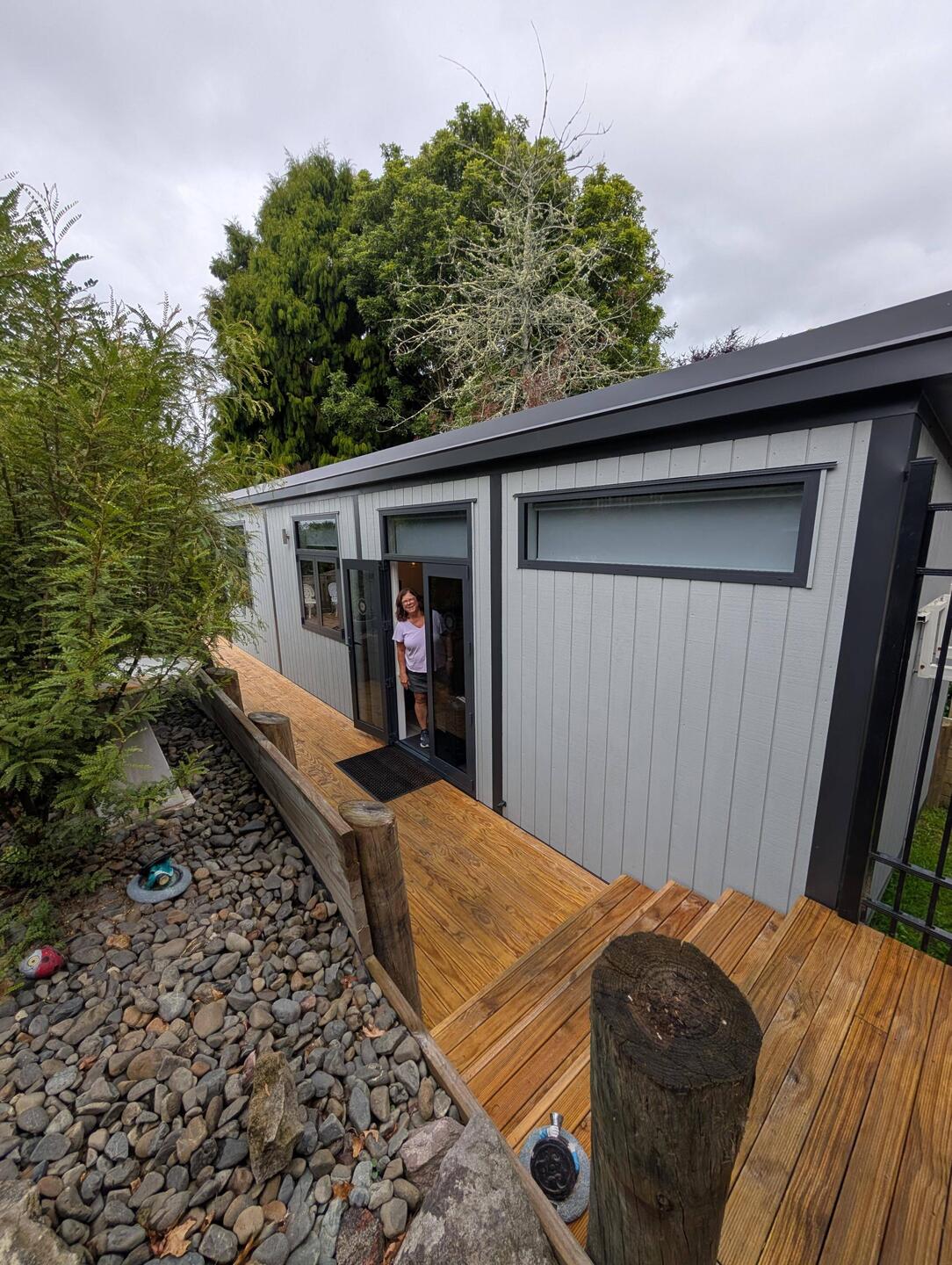 It's a two-bedroom tiny house