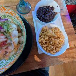 With rice and beans