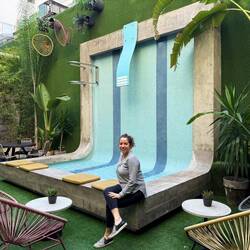 Sideways pool in Gravity hotel