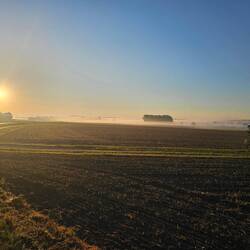 Aber gleich ändert sich das! Der Sonnenaufgang ist toll, ich genieße die noch kühlen Temperaturen.