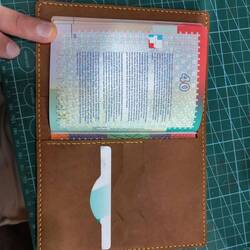 Finished passport cover @ Blue Lotus Leather