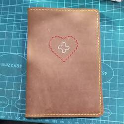 Finished passport cover @ Blue Lotus Leather