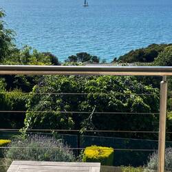 Blick vom Balkon aus