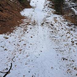 Irgendwann dann keine Spuren mehr und die Strecke wird anspruchsvoller.