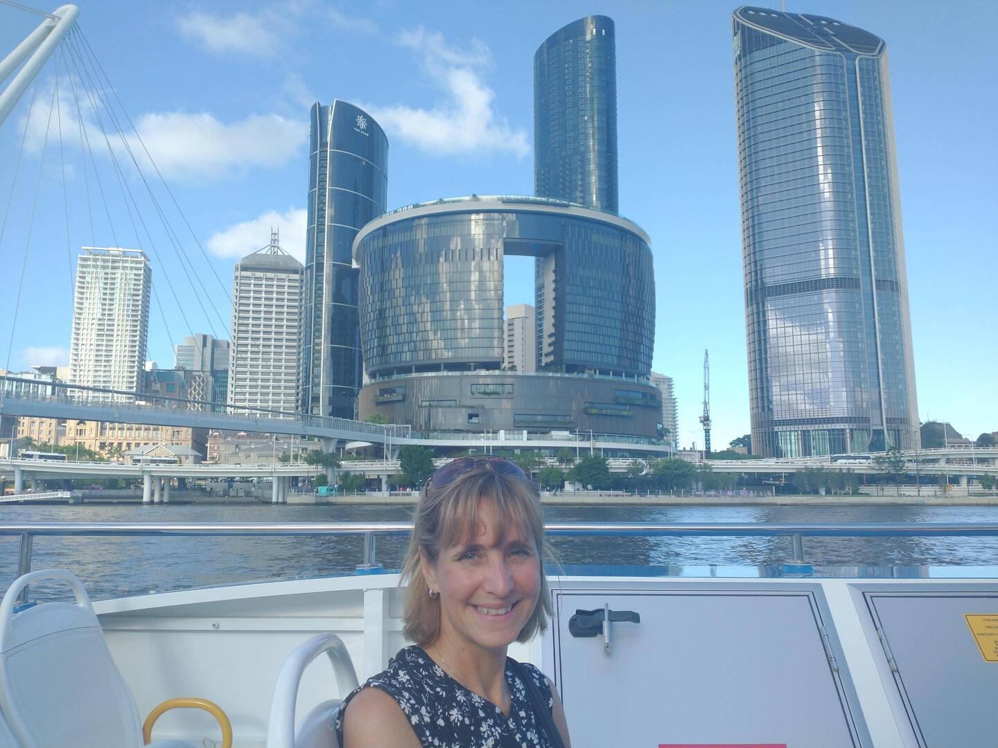 Cruising down the Brisbane river