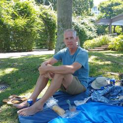 Stopping for a picnic and a rest on a hot afternoon
