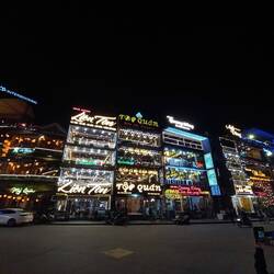 Sapa city centre by night