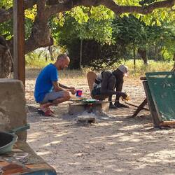An der Feuerstelle wurde gekocht...