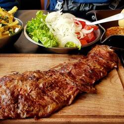 Excellent "skirt steak", one of my favorite types of beef steak.