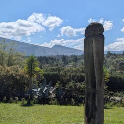 Statues erected to worship the morning sun. Conquistadors didn't find anything glorious about them.