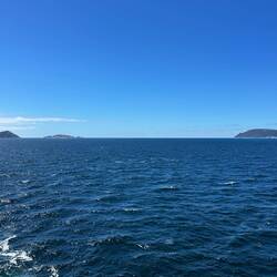 Looking back at the entrance to King George Sound