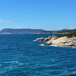 The shores are still rocky but the channel is very narrow